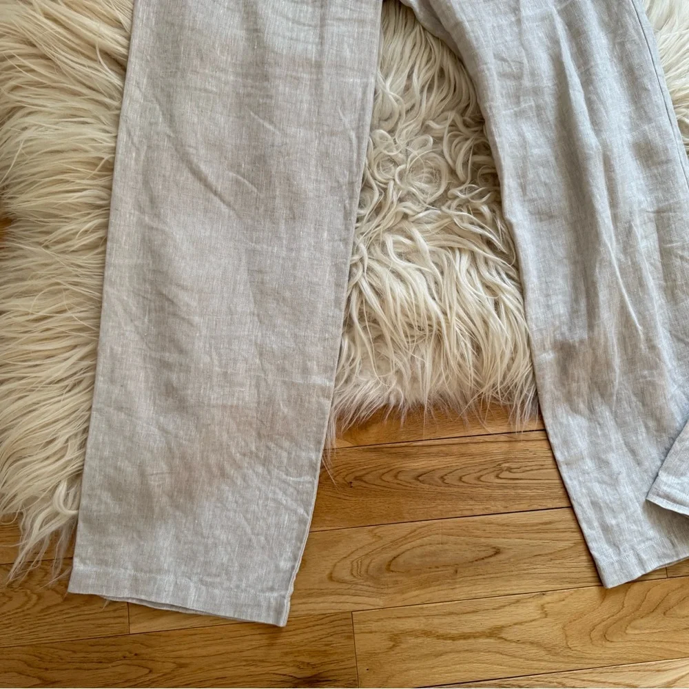 Reformation Nude Tan Linen Pants